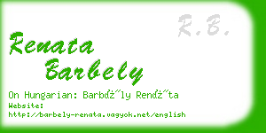 renata barbely business card